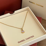 birthstone pendant necklace in gold