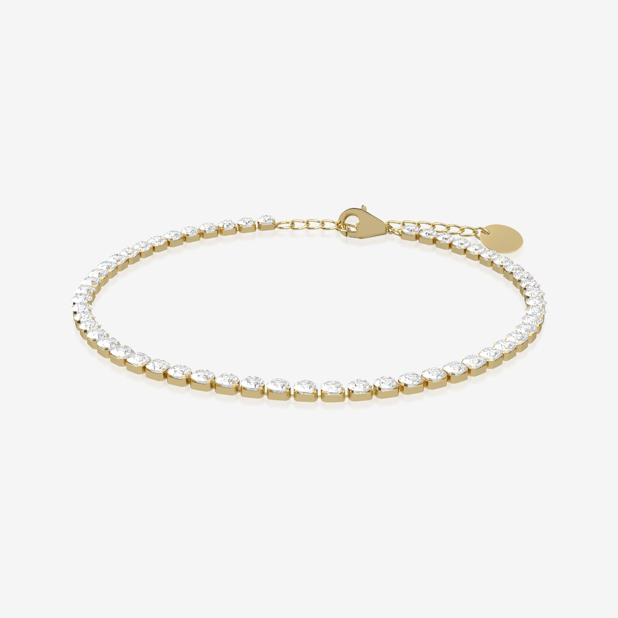 Diamond birthstone tennis bracelet in gold