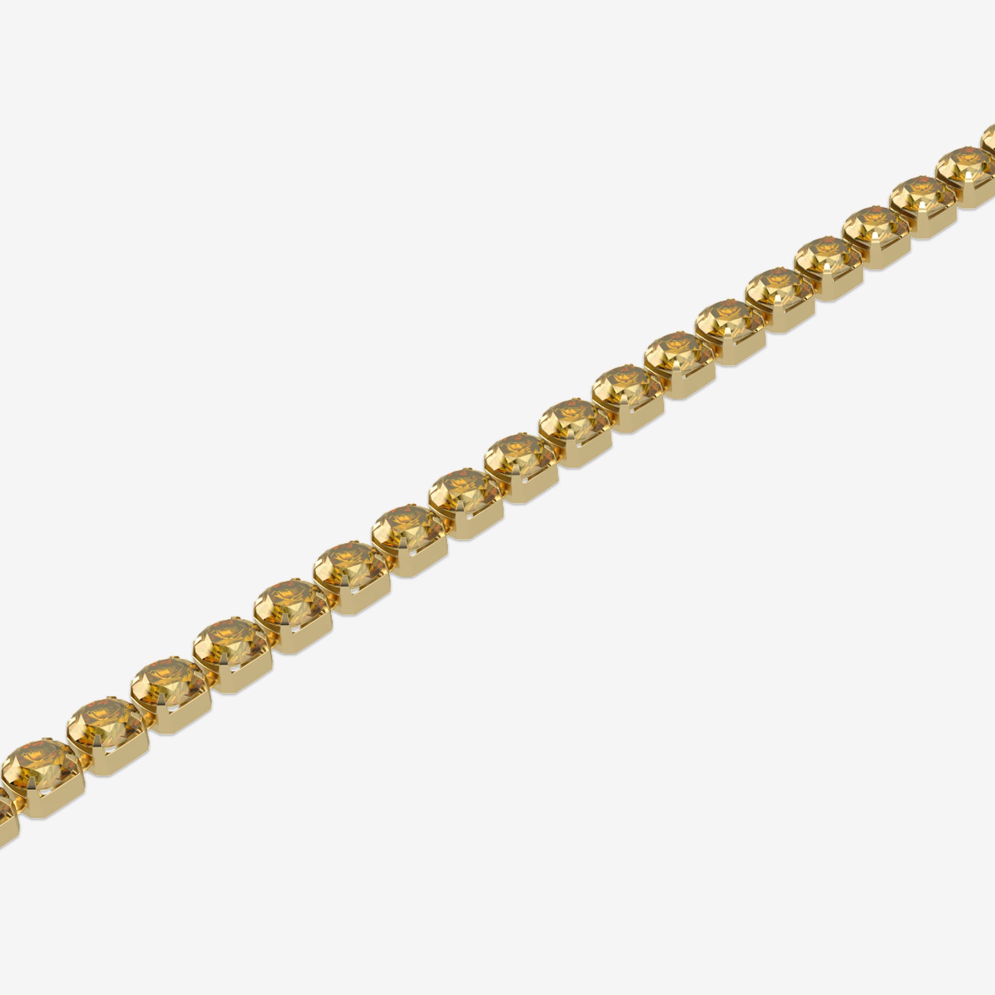 Gold beaded bracelet on a white background