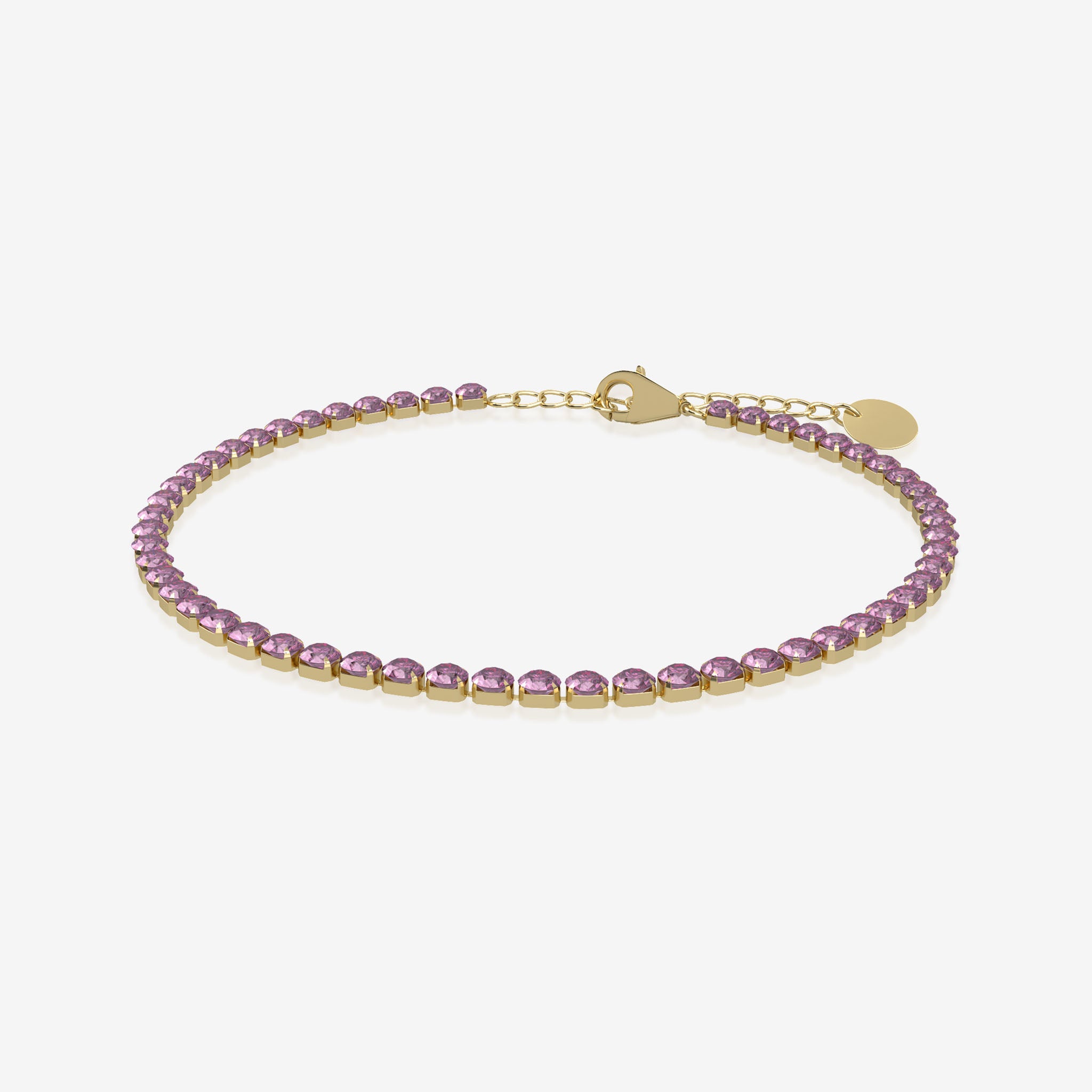 tourmaline birthstone tennis bracelet in gold