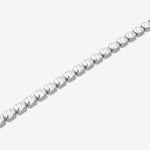 Diamond bracelet in silver on a white background