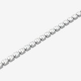 Diamond bracelet in silver on a white background