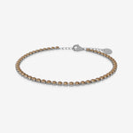 morganite birthstone tennis bracelet in silver