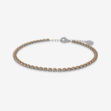 morganite birthstone tennis bracelet in silver