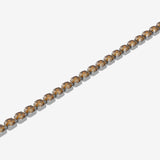 Bracelet with smoky quartz stones on a white background