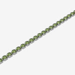 Green gemstone bracelet on a white background