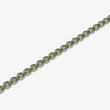 Green gemstone bracelet on a white background