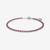 ruby birthstone tennis bracelet in silver