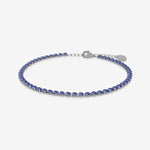 sapphire birthstone tennis bracelet in silver 