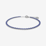 sapphire birthstone tennis bracelet in silver 