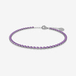 tourmaline birthstone tennis bracelet in silver