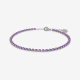 tourmaline birthstone tennis bracelet in silver