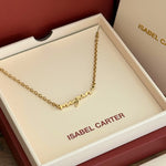 dainty name necklace in gold