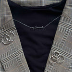 Personalised jewellery womens dainty name necklace in silver