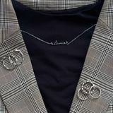 Personalised jewellery womens dainty name necklace in silver