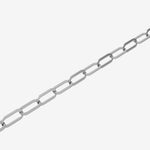 paperclip bracelet in silver