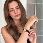 Sainte Gold Leather Tank Watch