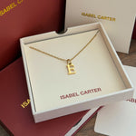 initial necklace in gold