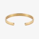 Signature C-cuff gold 18k steel bangle
