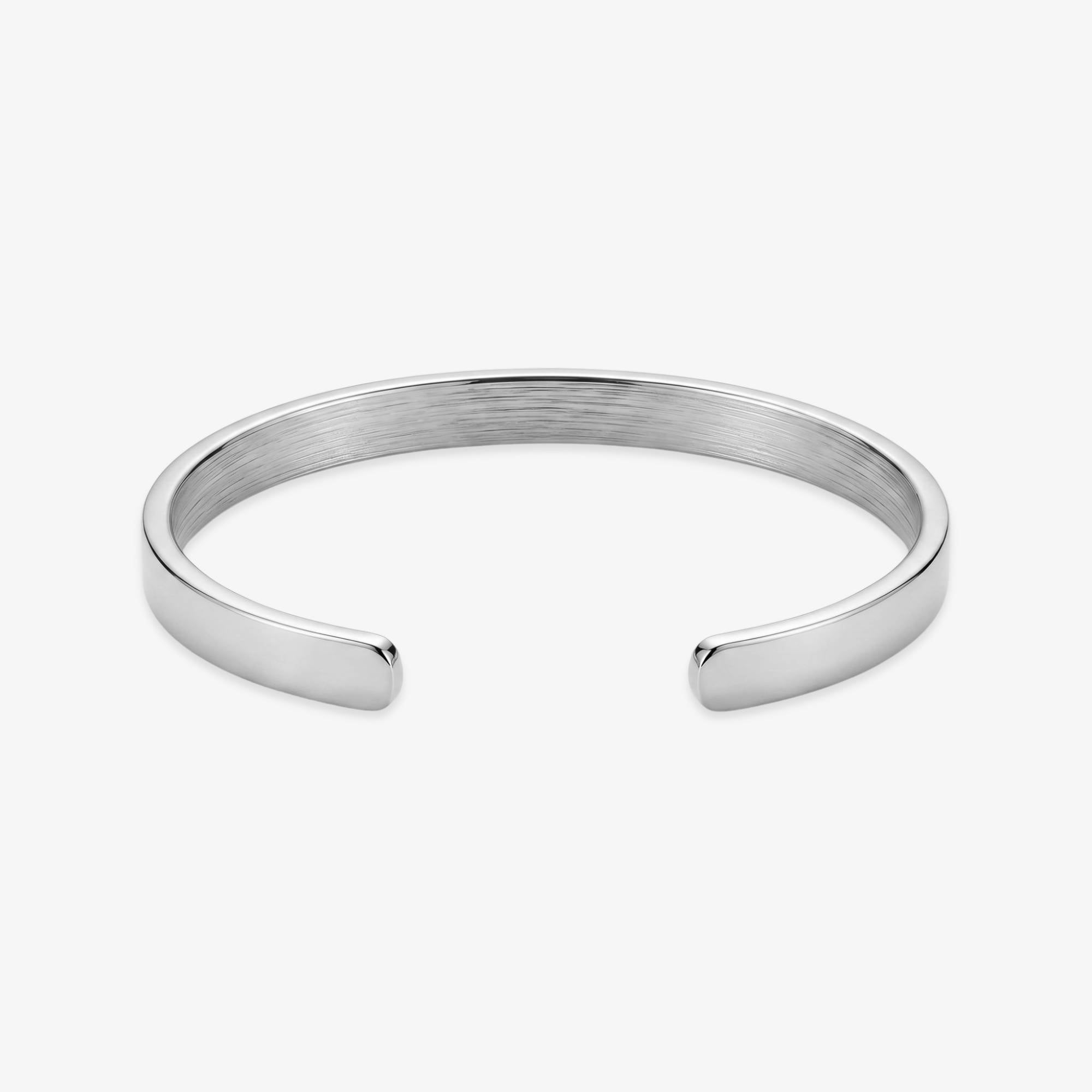 Signature C-cuff silver steel bangle