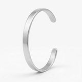 Signature C-cuff silver steel bangle