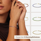 Birthstone Tennis Bracelet Gold (Topaz - November)