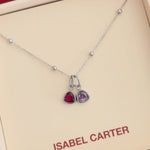 Double Birthstone Silver Necklace Video