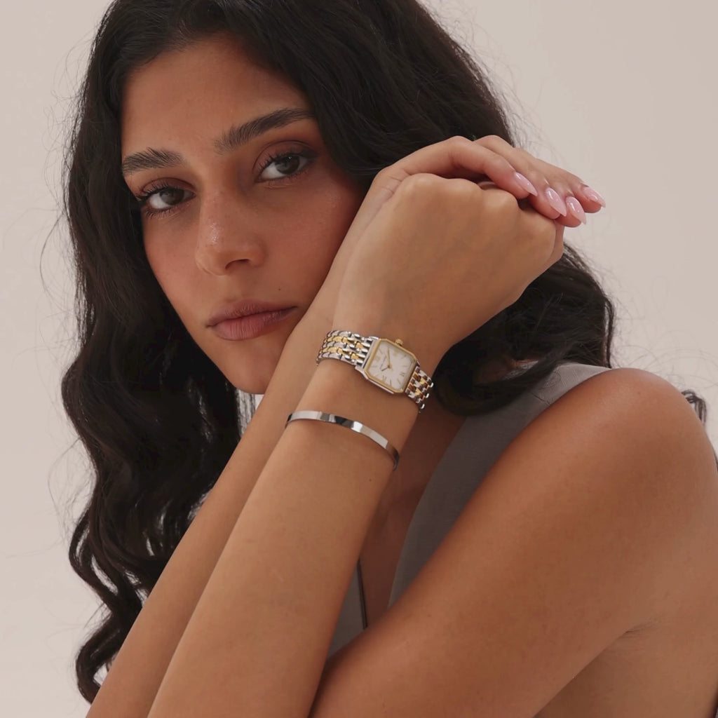 Royale Metal Watch by Isabel Carter in Two Tone Gold & Silver