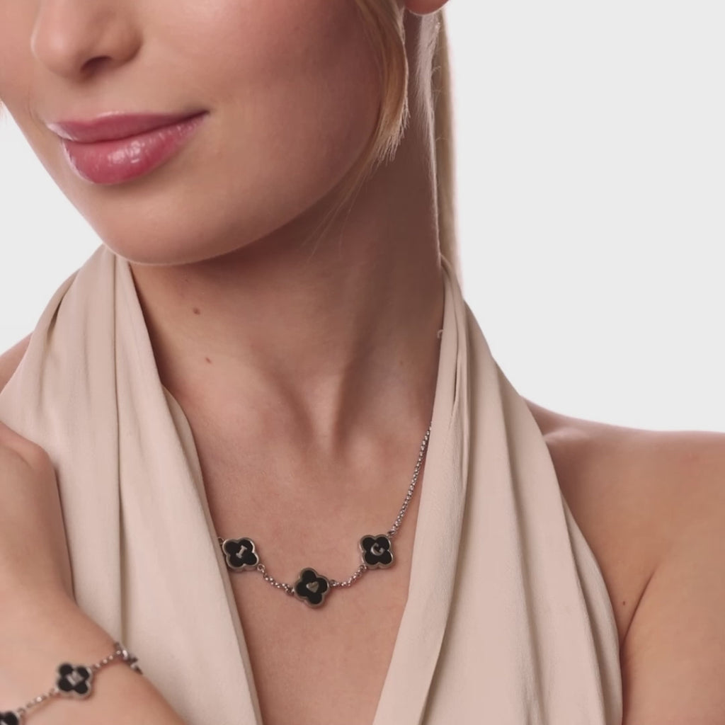 personalised womens jewellery in gold on model 