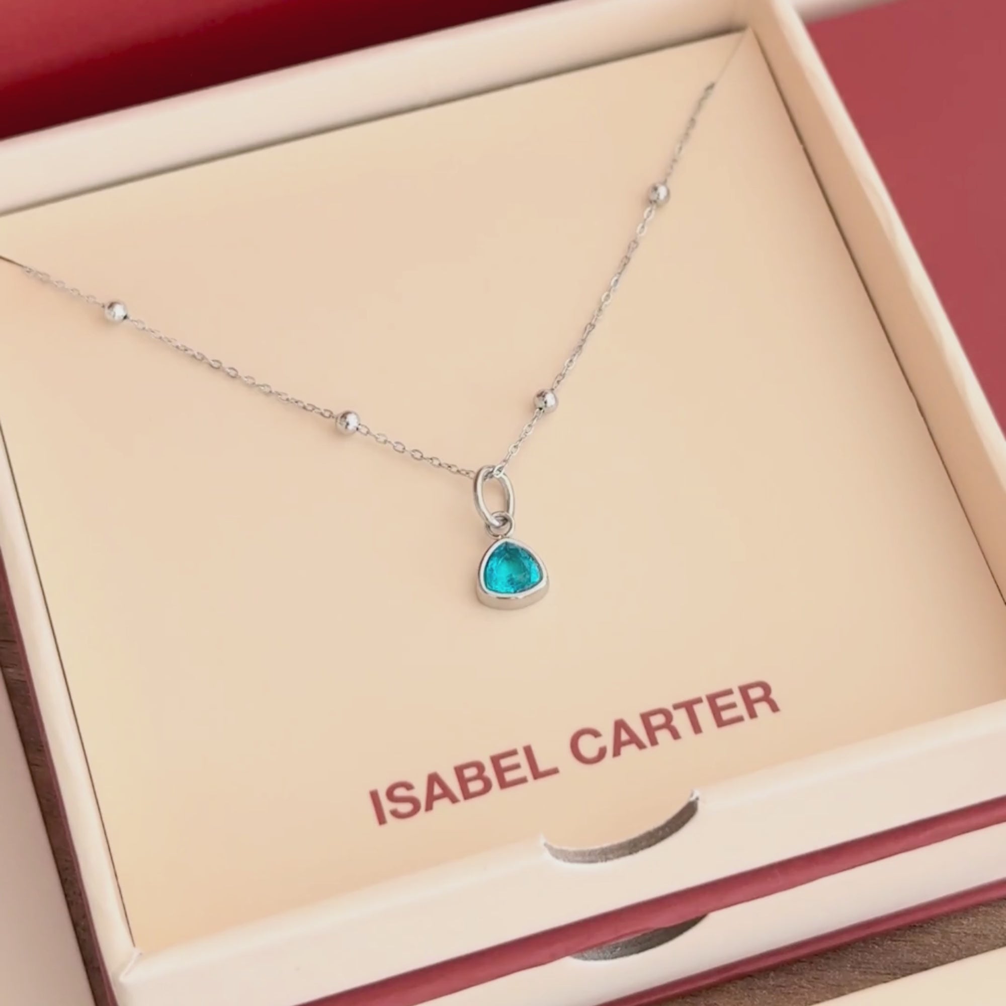 Single Birthstone Silver Necklace Video
