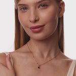 personalised womens jewellery in gold on model 