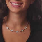 personalised womens jewellery in gold on model 