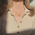 Script Initial Birthstone Video Gold