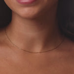 personalised womens jewellery in gold on model 