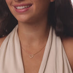 personalised womens jewellery in gold on model 