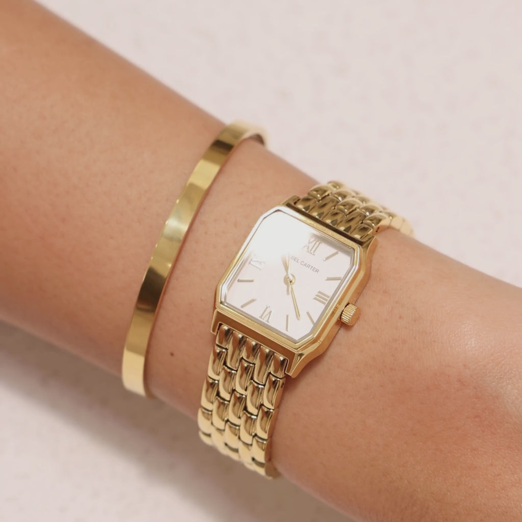 Royale Metal Watch by Isabel Carter in Gold