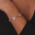 personalised womens jewellery in gold on model 