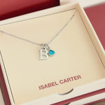 Initial Birthstone Silver Necklace Video