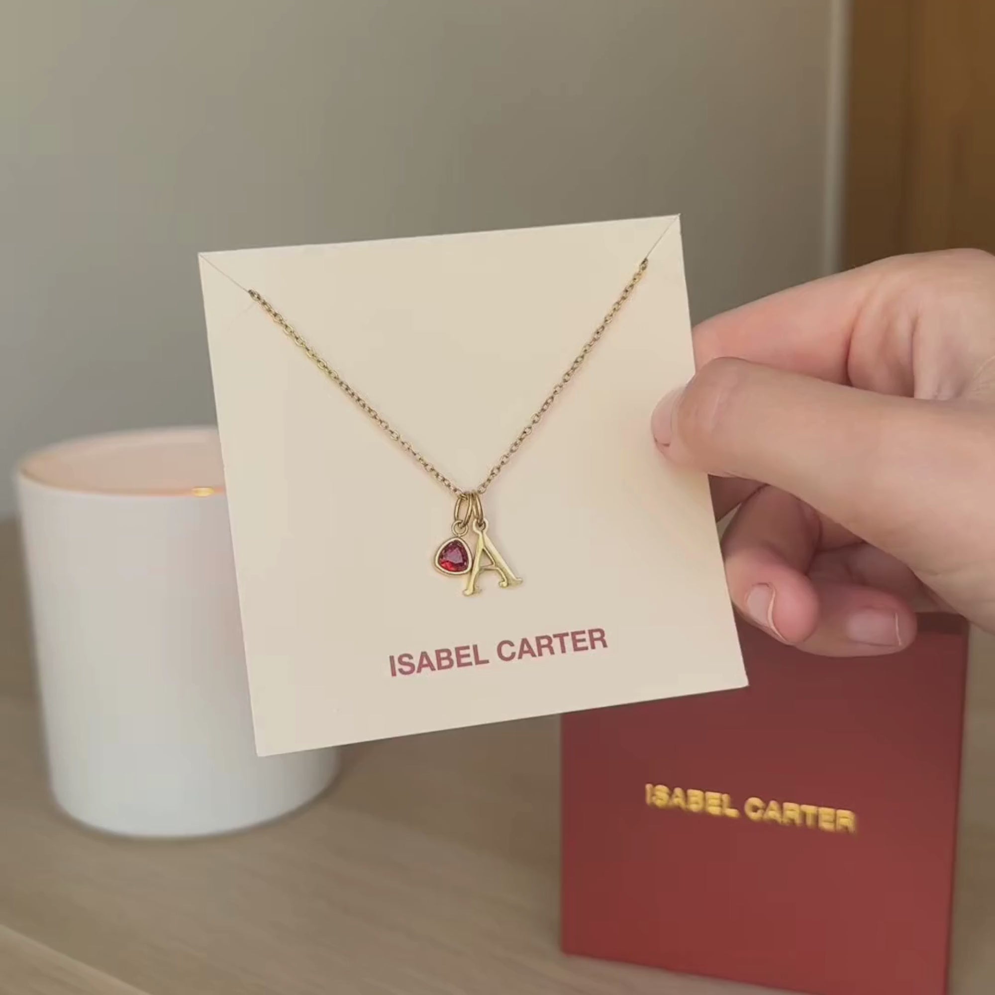 Initial & Birthstone (Gold) - On Card Video